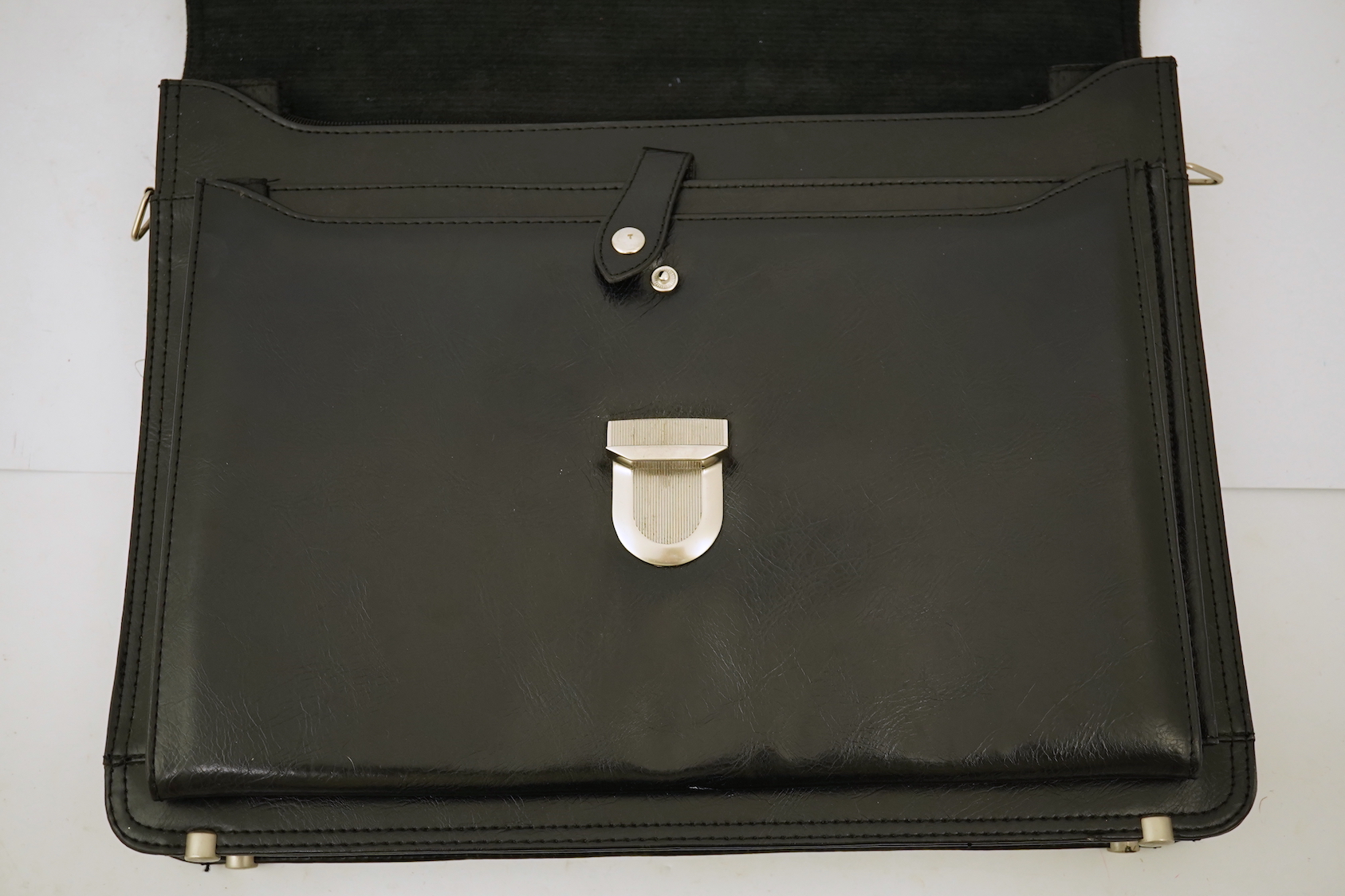 A Prada vintage black leather briefcase